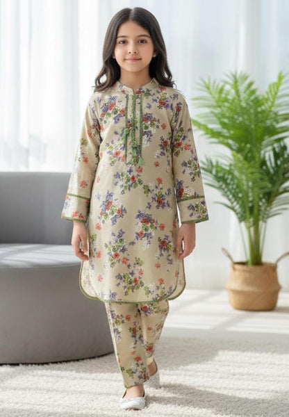 Kids Floral Printed Kurta with Trouser Set – SH Kids Sphere