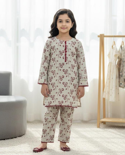 Girls Printed Kurti & Trouser 2-Piece Collection | SH Kids Sphere