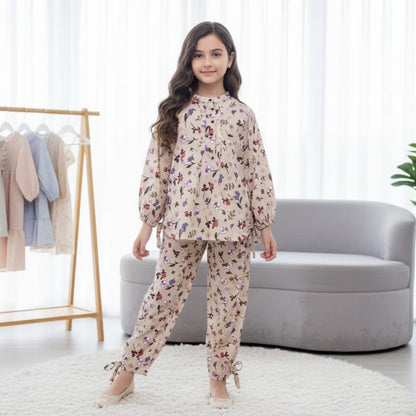Elegant Floral Printed 2-Piece Co-Ord Set | Casual Summer Wear for Women