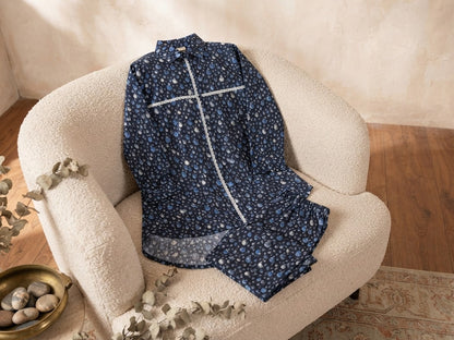 Matching Khaddar Printed 2-Piece with Asymmetric (Long Tail) Shirt