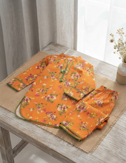 Kids Floral Printed Kurta with Trouser Set – SH Kids Sphere
