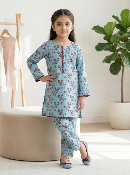 Girls Printed Kurti & Trouser 2-Piece Collection | SH Kids Sphere