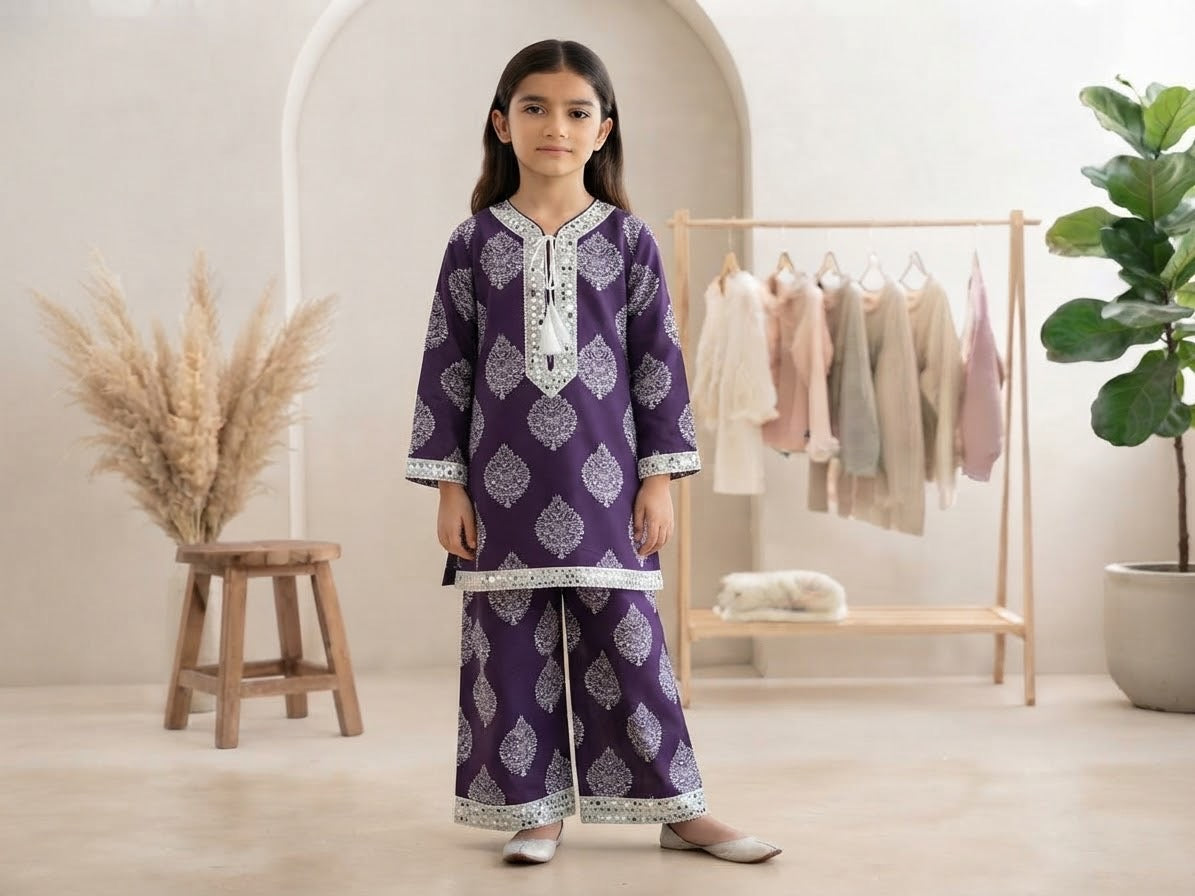 "Elegant Printed Khaddar Outfits Featuring Trendy Flapper Trouser Sets"
