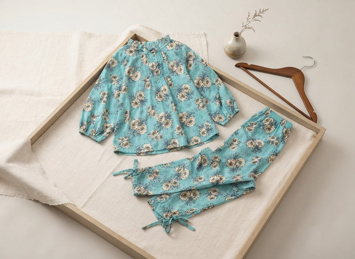 Elegant Floral Printed 2-Piece Co-Ord Set | Casual Summer Wear for Women