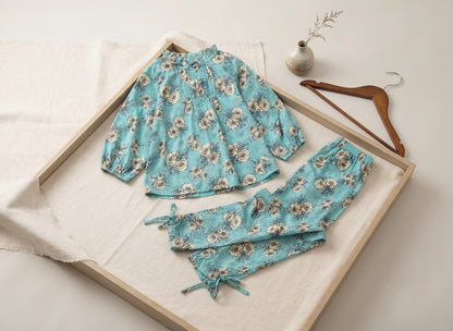 Elegant Floral Printed 2-Piece Co-Ord Set | Casual Summer Wear for Women