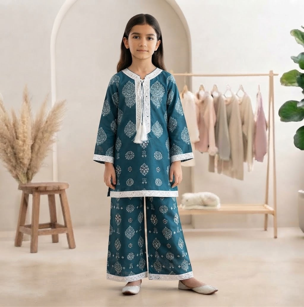 "Elegant Printed Khaddar Outfits Featuring Trendy Flapper Trouser Sets"