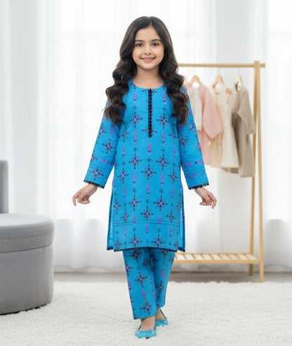 Girls Printed Kurti & Trouser 2-Piece Collection | SH Kids Sphere
