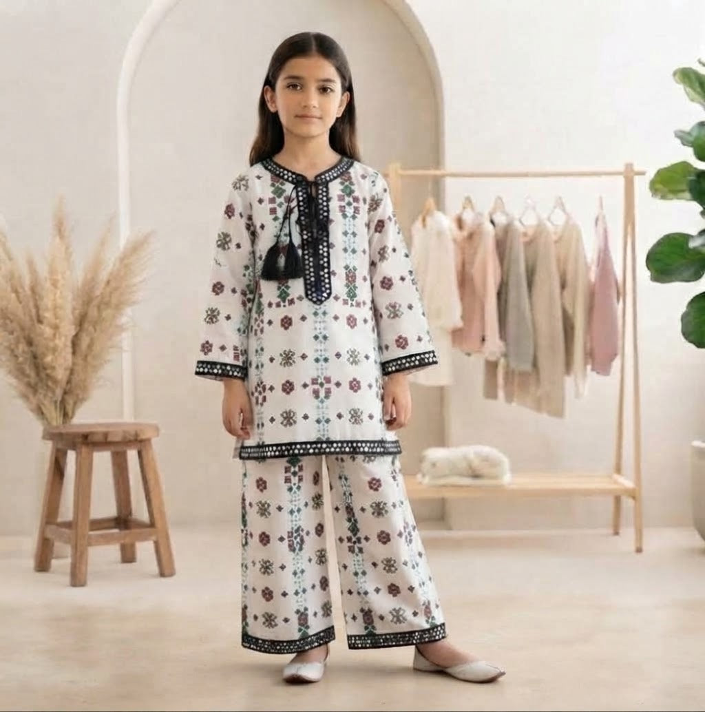 "Elegant Printed Khaddar Outfits Featuring Trendy Flapper Trouser Sets"
