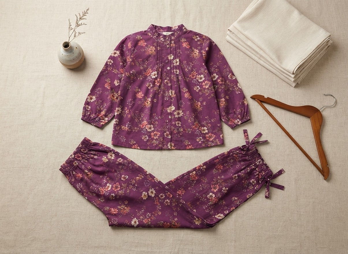 Elegant Floral Printed 2-Piece Co-Ord Set | Casual Summer Wear for Women