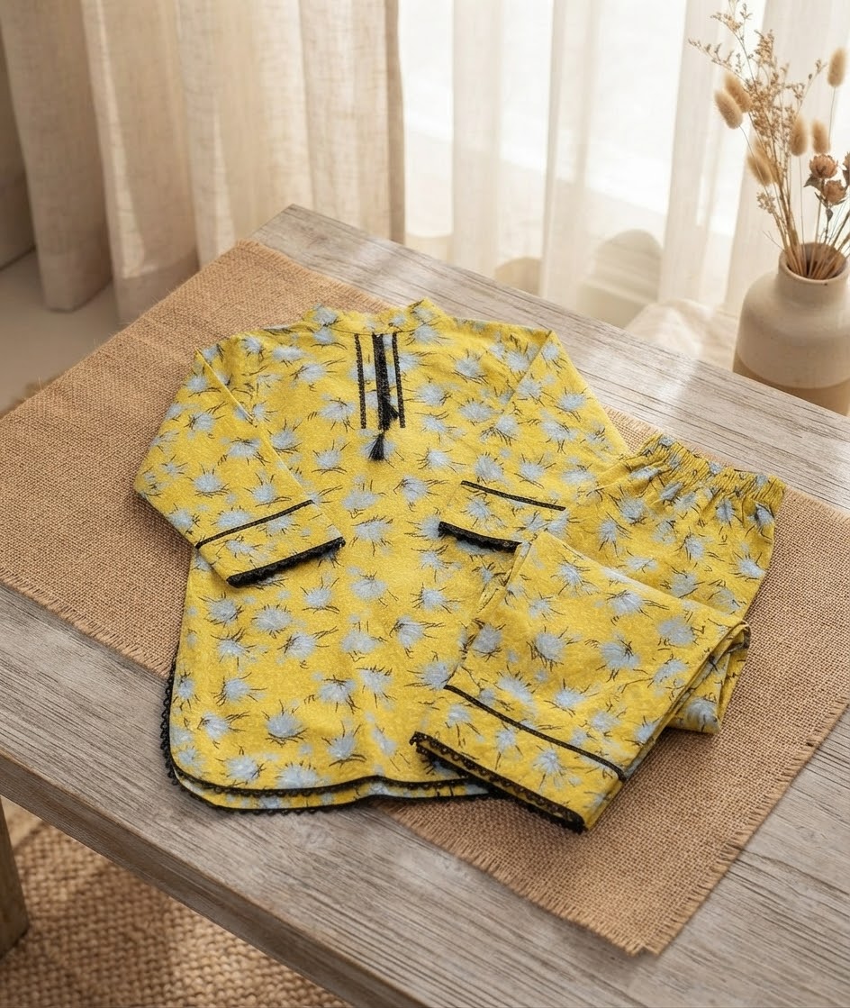 Kids Floral Printed Kurta with Trouser Set – SH Kids Sphere