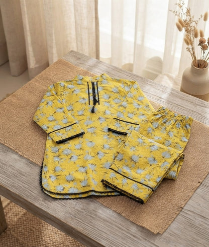 Kids Floral Printed Kurta with Trouser Set – SH Kids Sphere