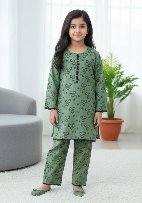 Girls Printed Kurti & Trouser 2-Piece Collection | SH Kids Sphere