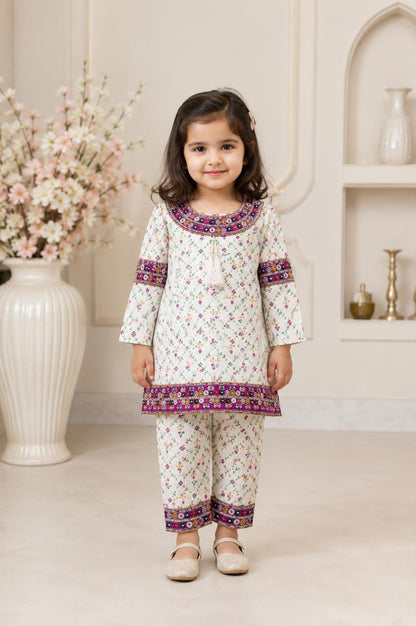 Traditional Printed Kurti with Matching Trousers