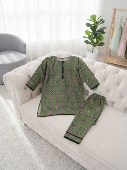 Girls Printed Kurti & Trouser 2-Piece Collection | SH Kids Sphere