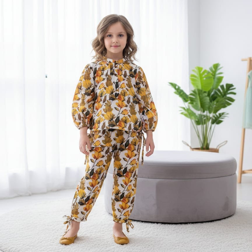 Elegant Floral Printed 2-Piece Co-Ord Set | Casual Summer Wear for Women