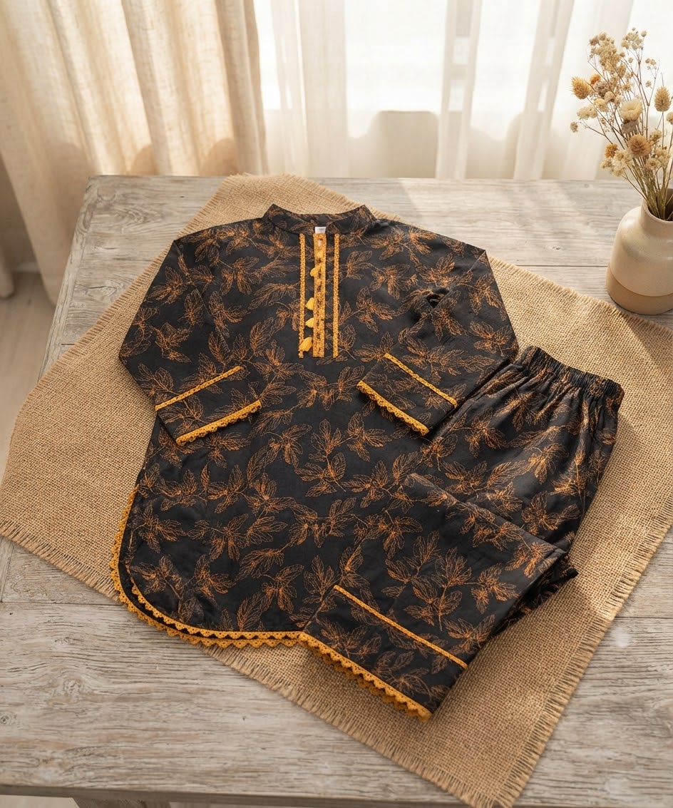 Kids Floral Printed Kurta with Trouser Set – SH Kids Sphere