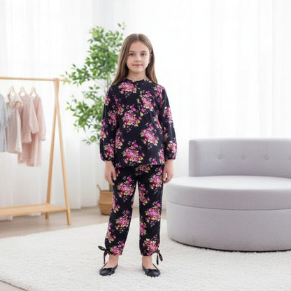 Elegant Floral Printed 2-Piece Co-Ord Set | Casual Summer Wear for Women