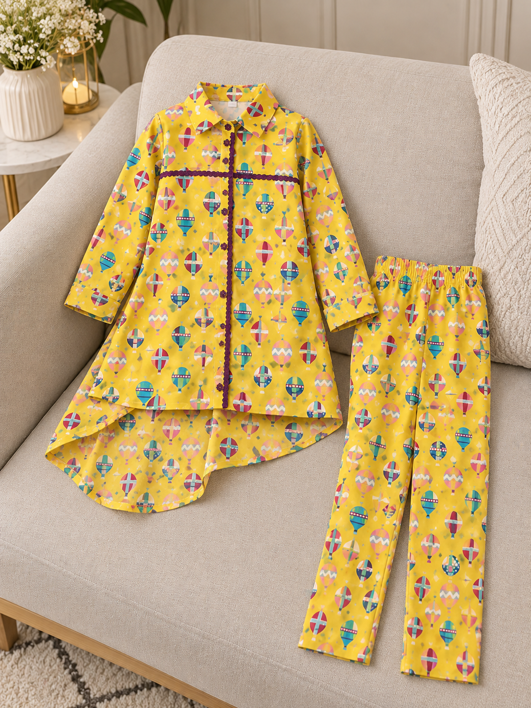 Matching Khaddar Printed 2-Piece with Asymmetric (Long Tail) Shirt