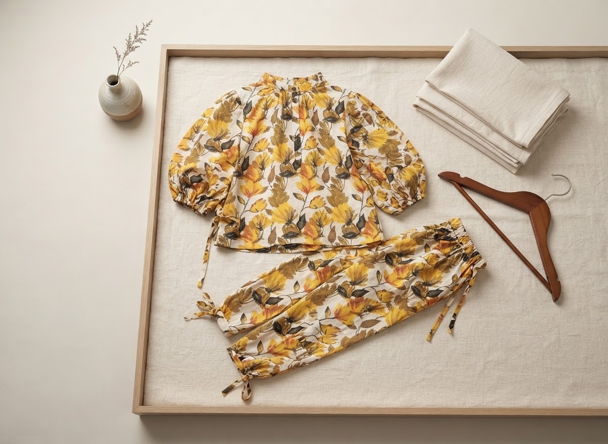 Elegant Floral Printed 2-Piece Co-Ord Set | Casual Summer Wear for Women