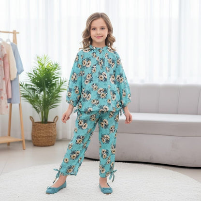 Elegant Floral Printed 2-Piece Co-Ord Set | Casual Summer Wear for Women