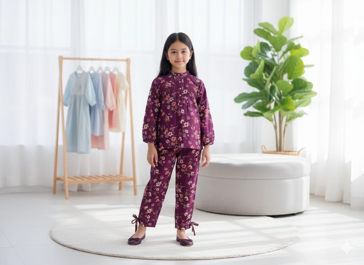 Elegant Floral Printed 2-Piece Co-Ord Set | Casual Summer Wear for Women