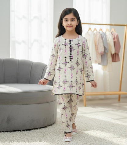 Girls Printed Kurti & Trouser 2-Piece Collection | SH Kids Sphere