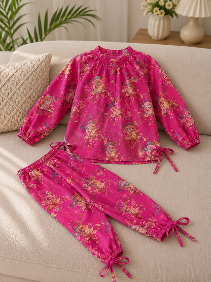 Kids Mustard Floral Winter Khaddar Suit – SH Kids Sphere