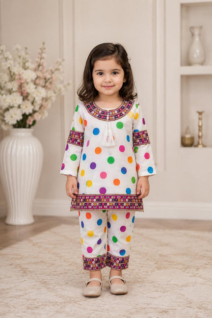 Traditional Printed Kurti with Matching Trousers