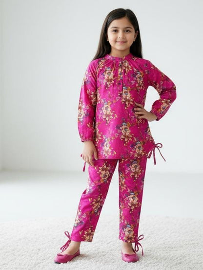 Kids Mustard Floral Winter Khaddar Suit – SH Kids Sphere