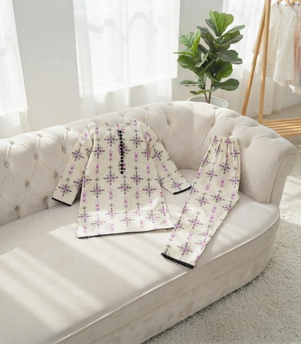 Girls Printed Kurti & Trouser 2-Piece Collection | SH Kids Sphere