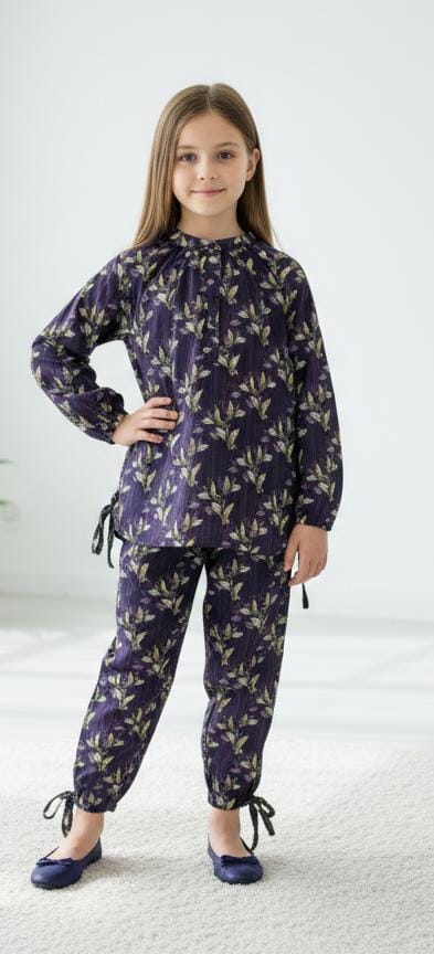 Kids Mustard Floral Winter Khaddar Suit – SH Kids Sphere